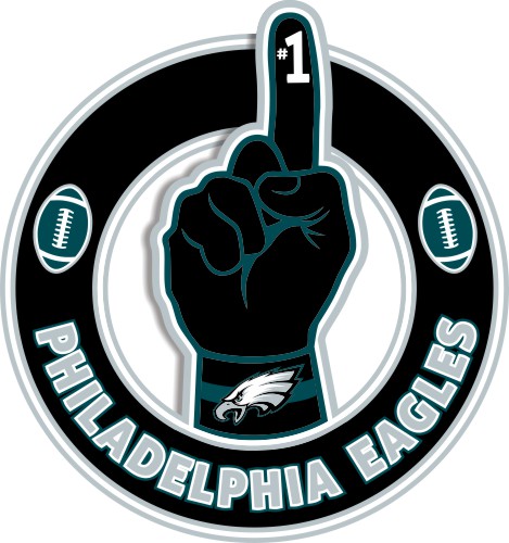 Number One Hand Philadelphia Eagles logo iron on paper